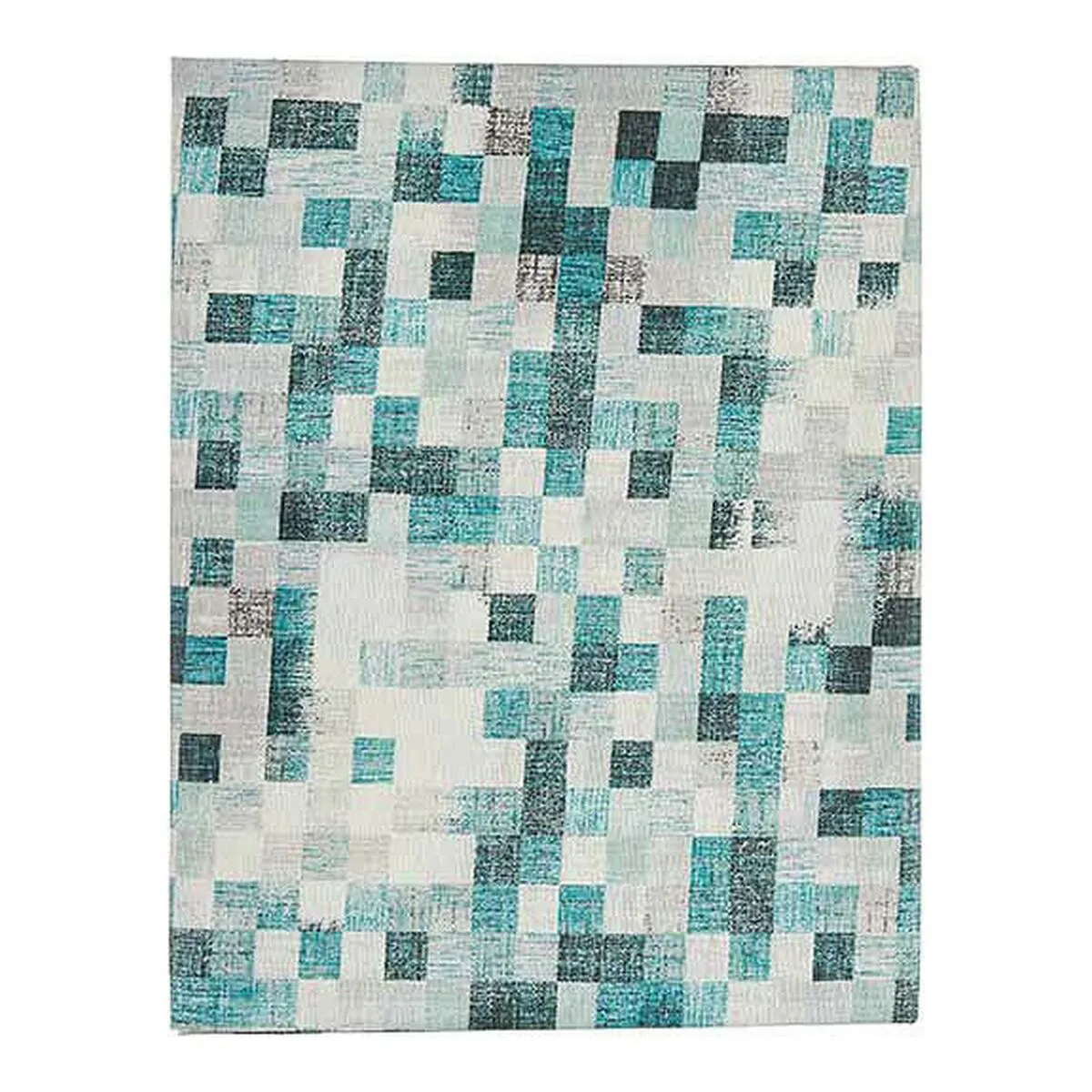 Tovaglia Azzurro Quadrati Tela (140 x 180 cm)