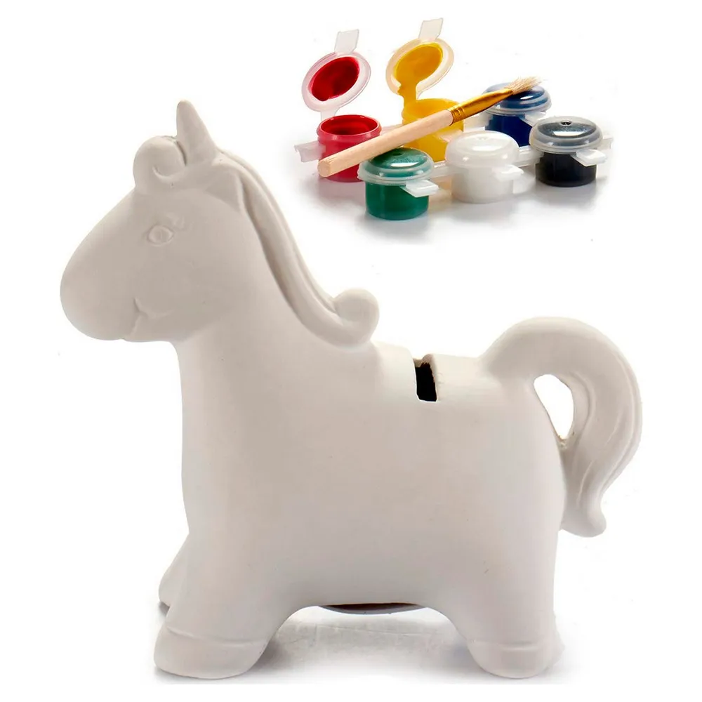 Salvadanaio Unicorno Bianco Ceramica