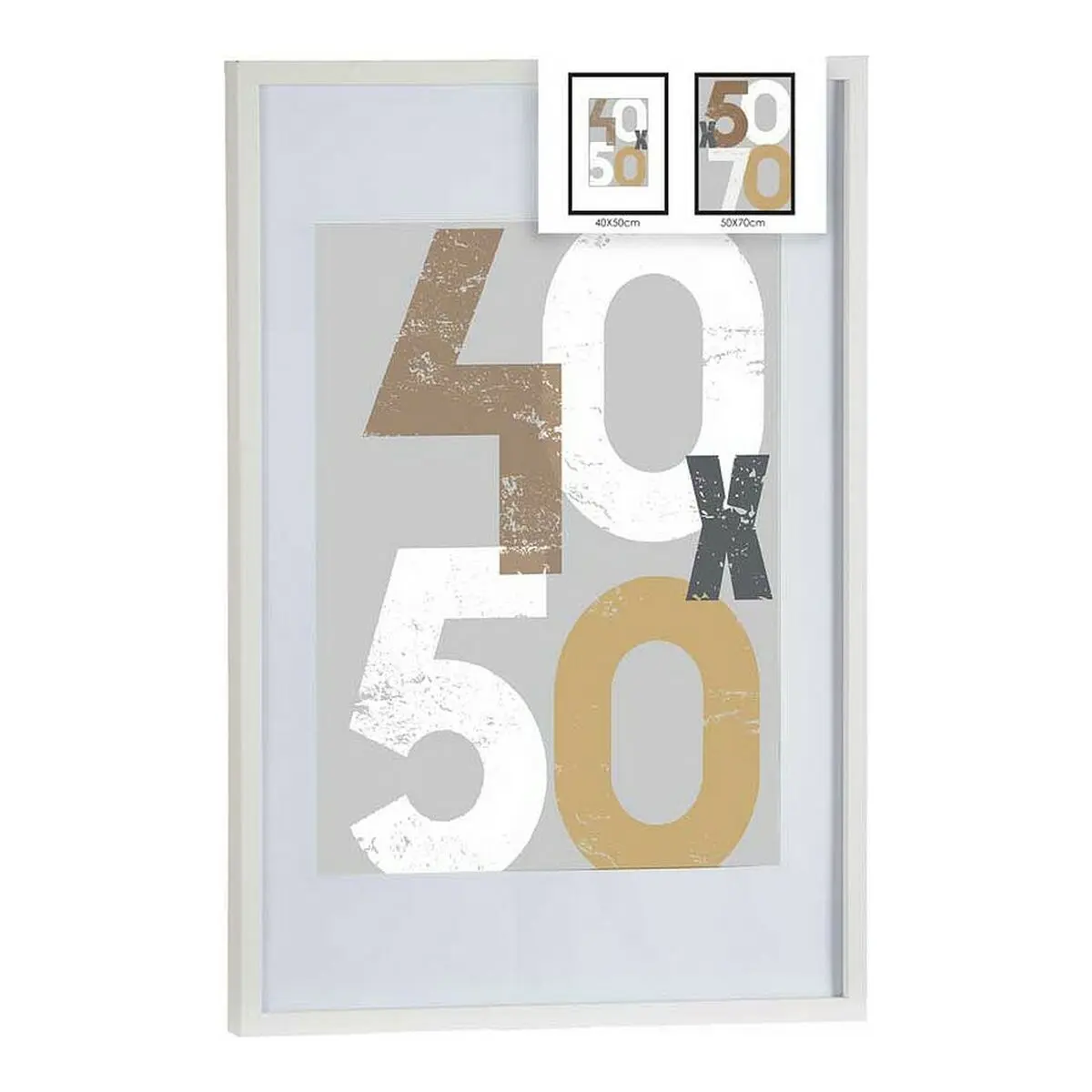 Portafoto da Parete Bianco Plastica Legno MDF 52,5 x 2,5 x 72,5 cm (1 uds)