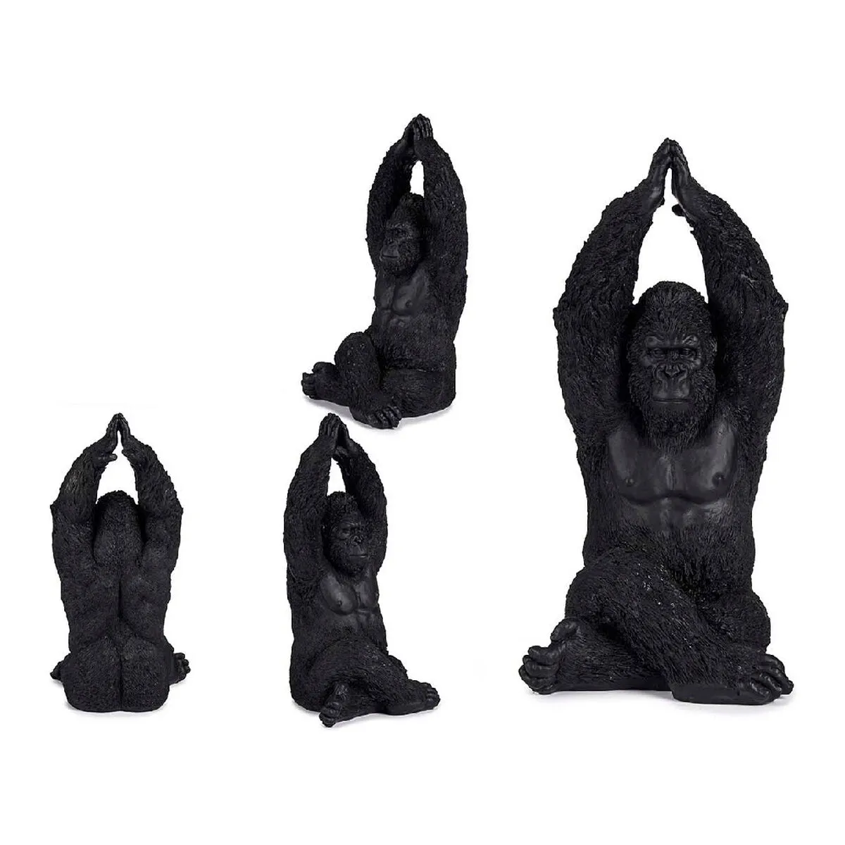 Statua Decorativa Gorilla Nero 18 x 36,5 x 19,5 cm