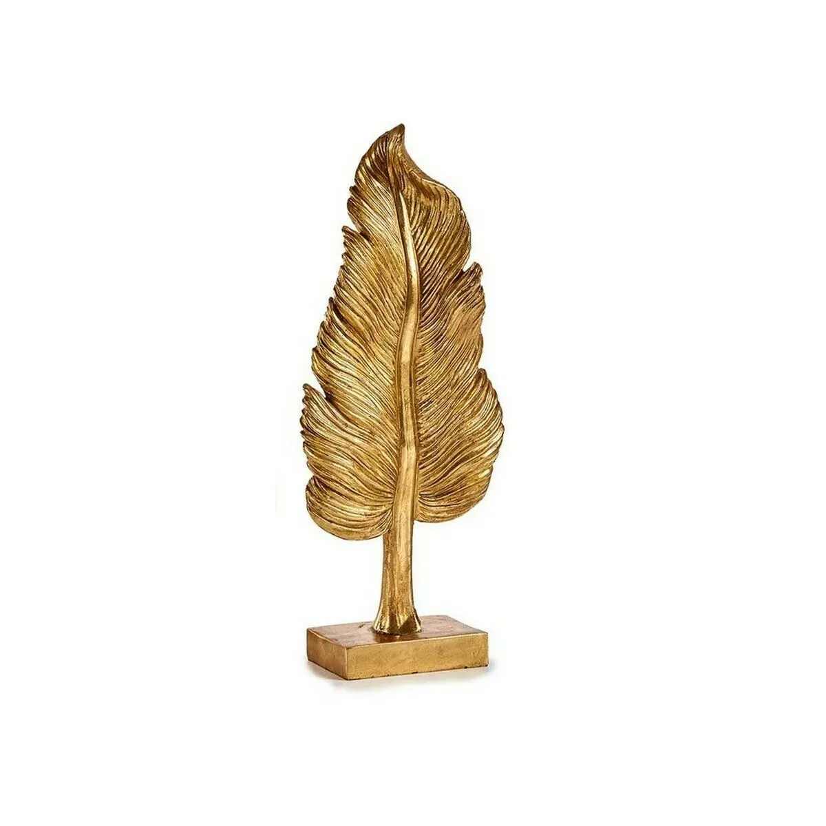 Statua Decorativa Piuma 8 x 43,5 x 12 cm Dorato Resina