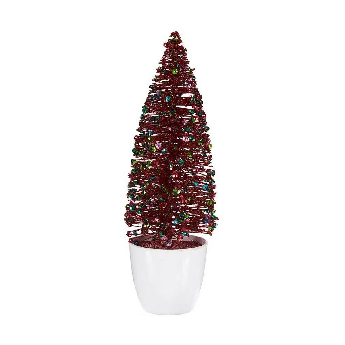 Albero di Natale Piccolo Rosso Azzurro Plastica 9 x 28 x 9 cm