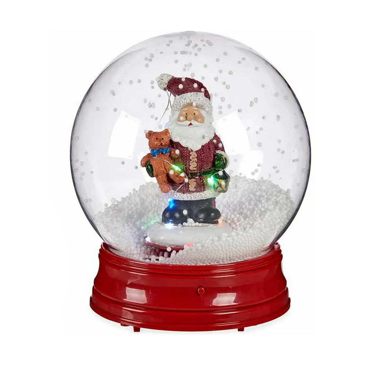 Palla di Neve Babbo Natale 21 x 21 x 24 cm Rosso Plastica Poliresina