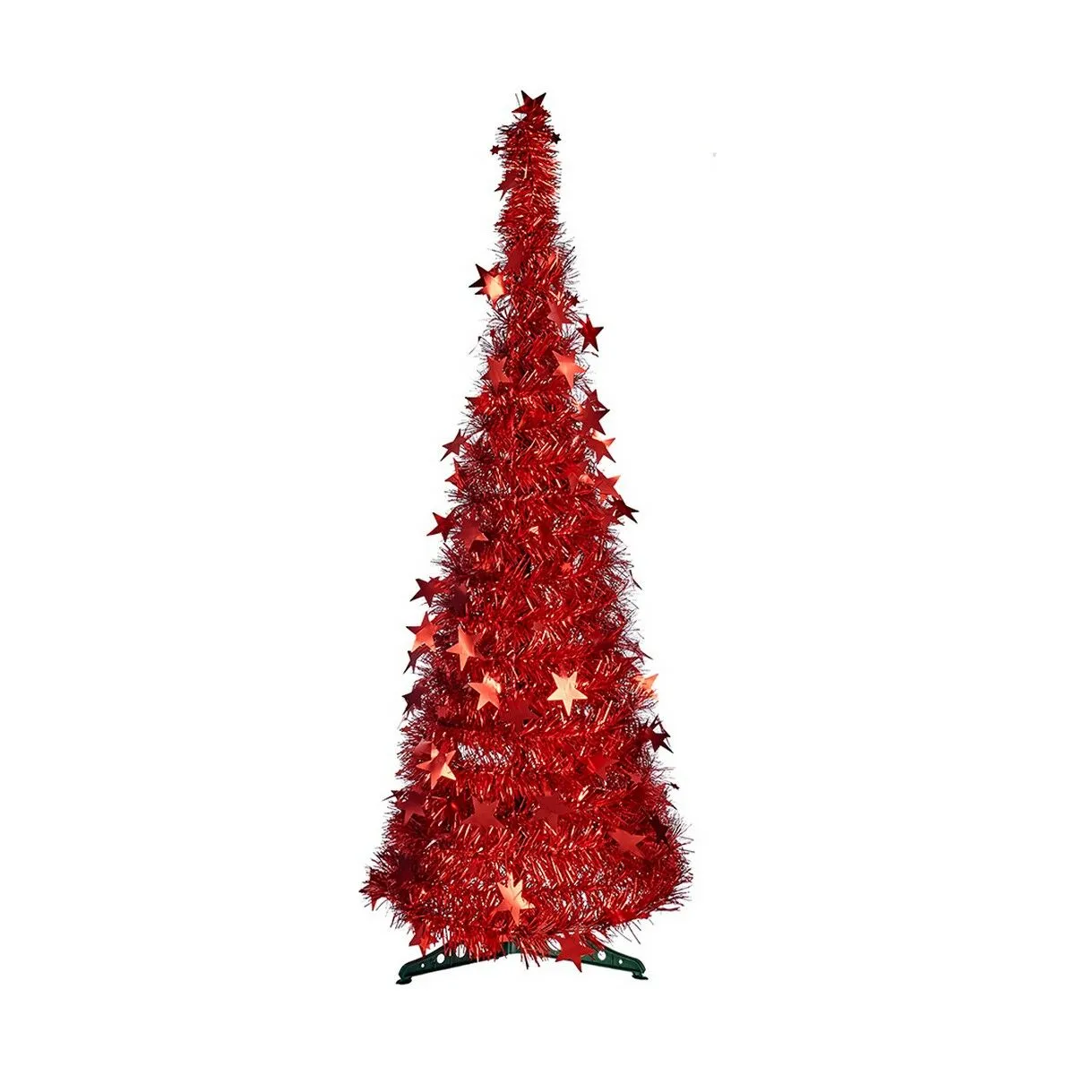 Albero di Natale Rosso Tinsel (38 x 38 x 105 cm)