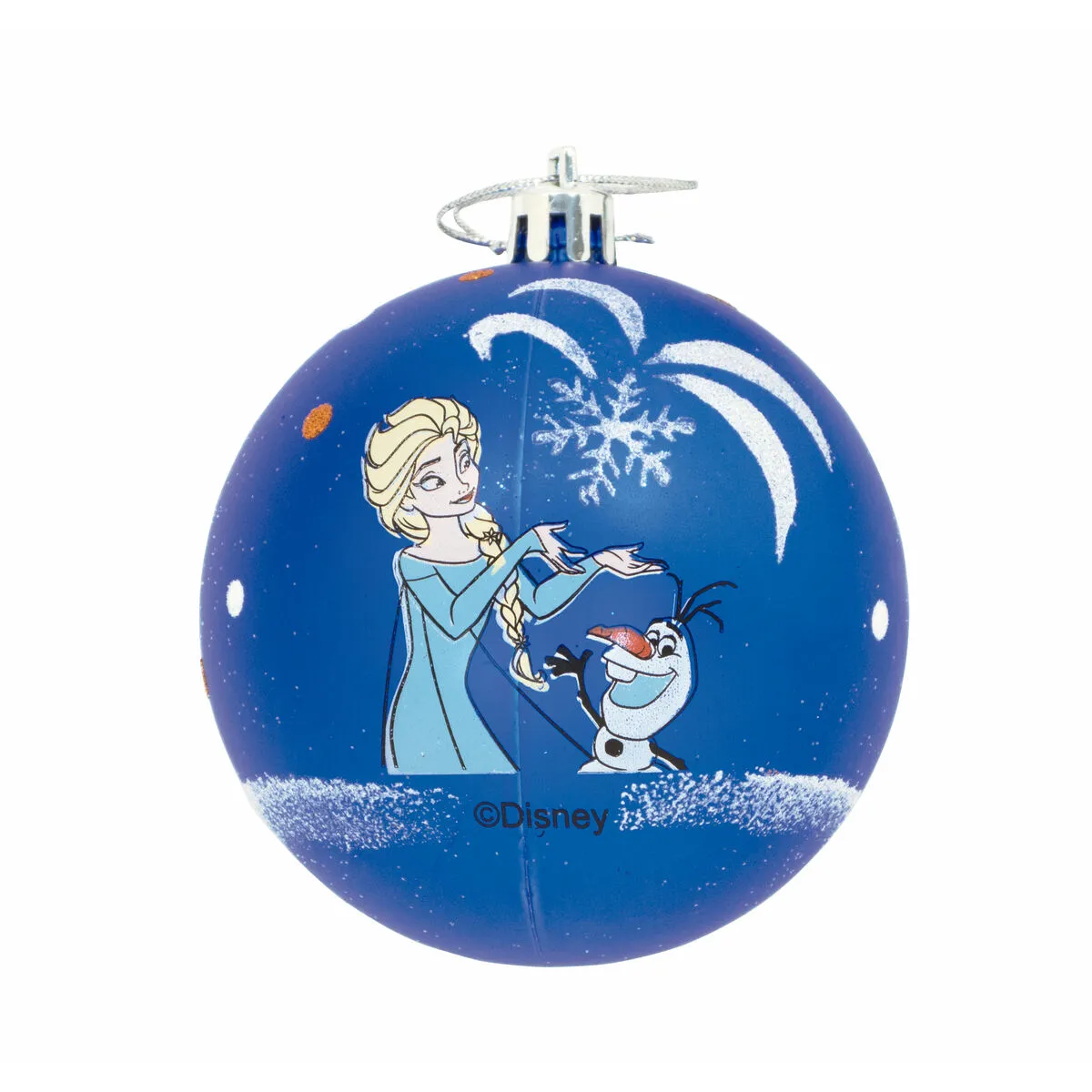 Palla di Natale Frozen Memories 10 Unità Azzurro Bianco Plastica (Ø 6 cm)