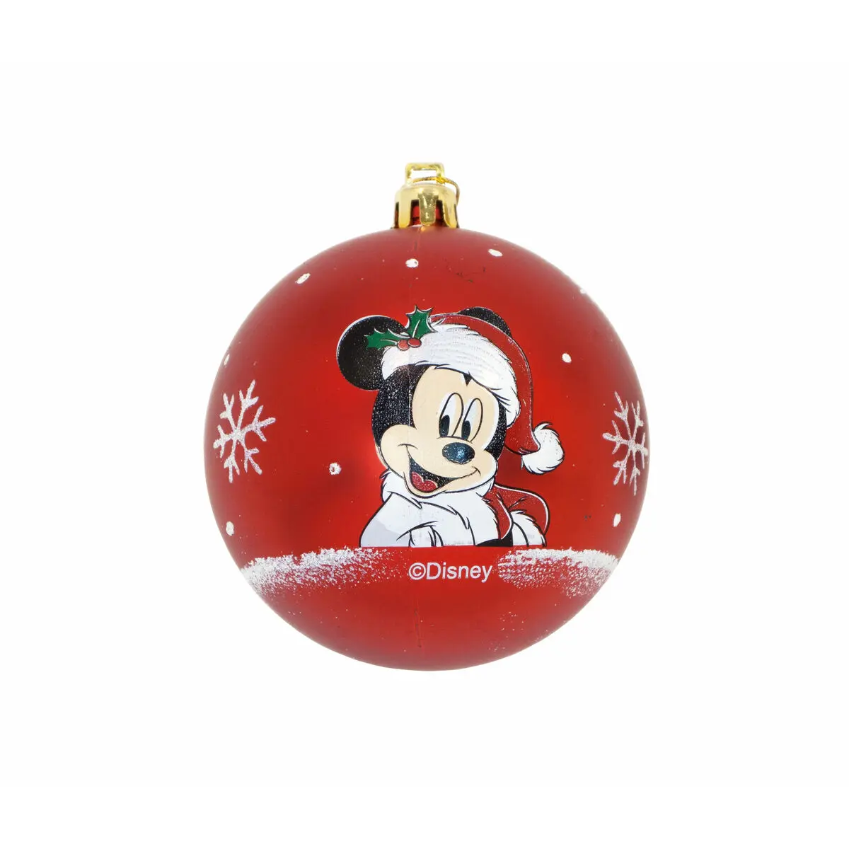 Palla di Natale Mickey Mouse Happy smiles 10 Unità Rosso Plastica (Ø 6 cm)