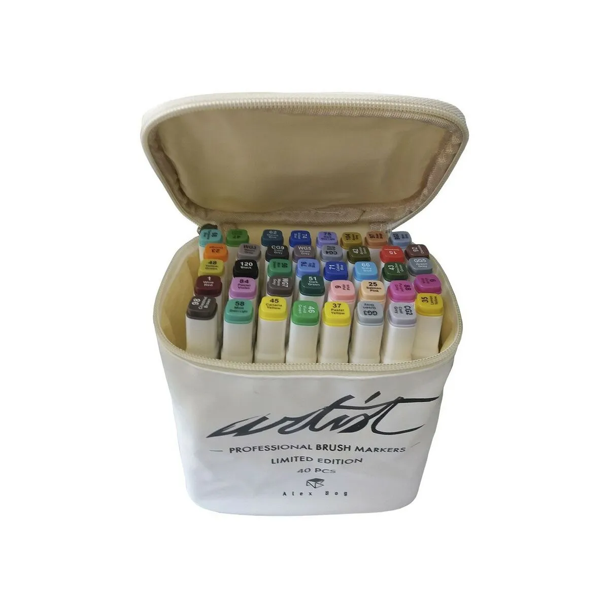 Set di Pennarelli Alex Bog Canvas Luxe Professional 40 Pezzi Multicolore