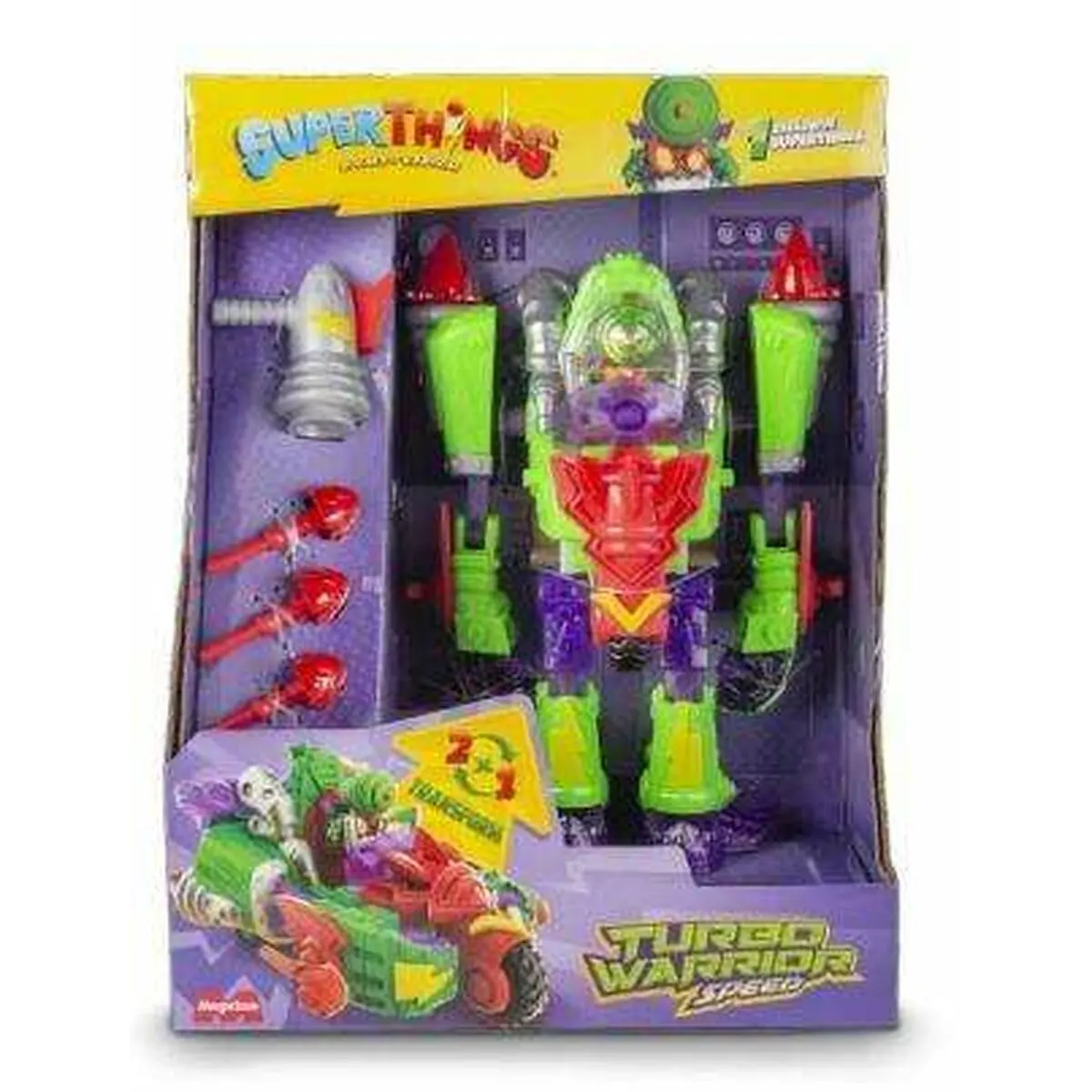 Super Robot Trasformabile SuperThings Turbo Warrior Speed 18 x 21 x 8,7 cm Moto