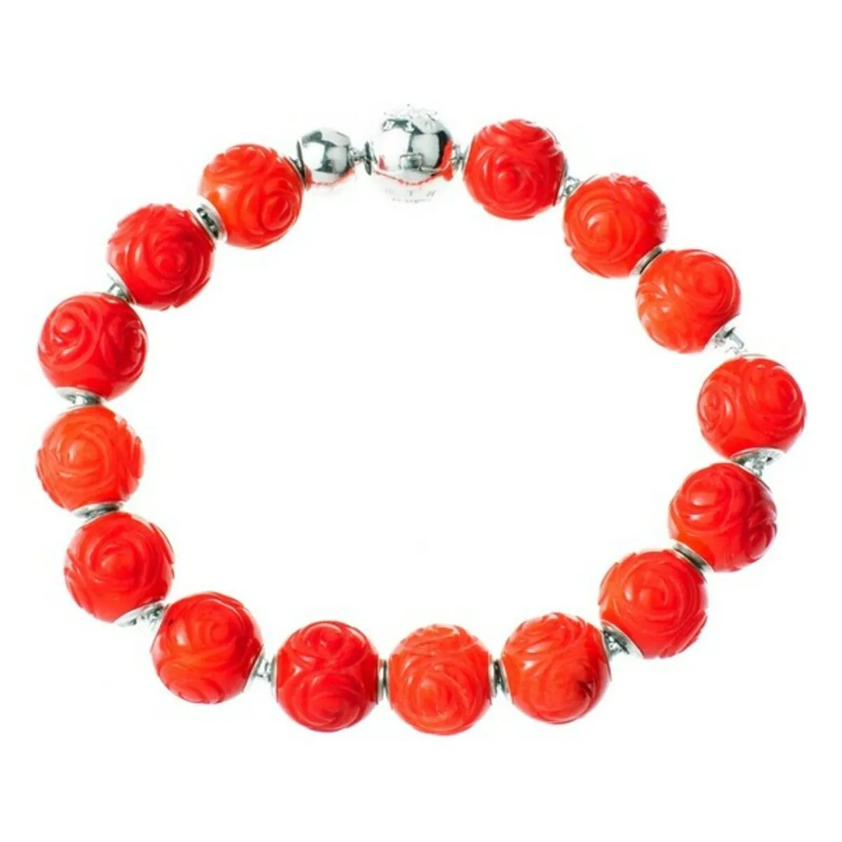 Bracciale Donna Thomas Sabo KT0147-870-10-L17 Rosso Argento puro