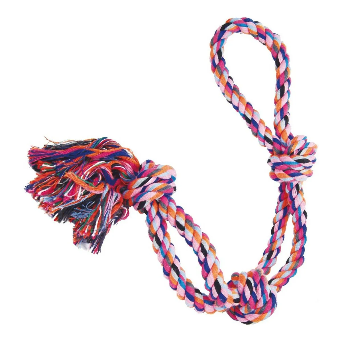 Giocattolo da mordere per cani Gloria Multicolore Nodo Cotone (64 cm)