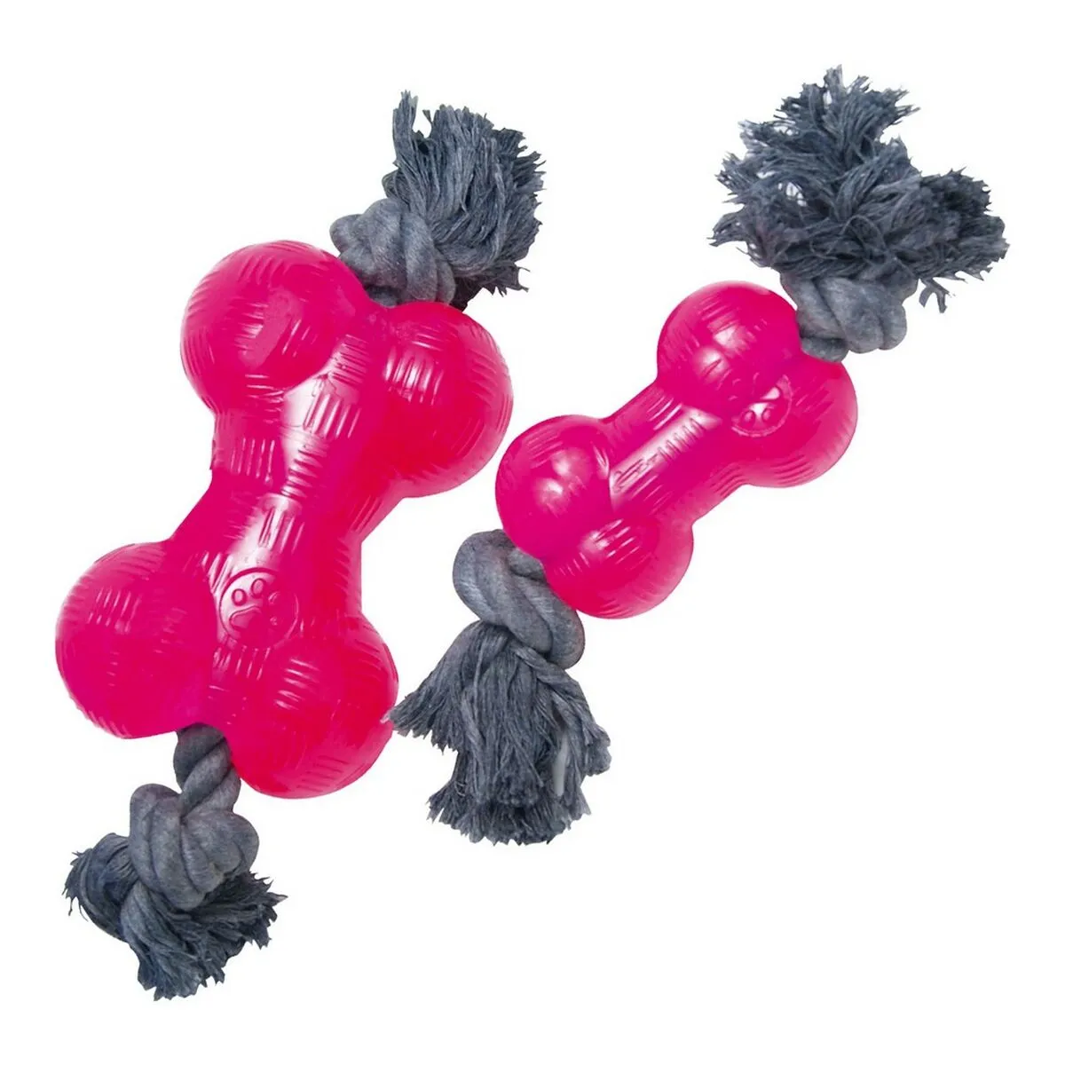 Giocattolo da mordere per cani Gloria TPR Con corda Rosa Taglia M (14 cm)