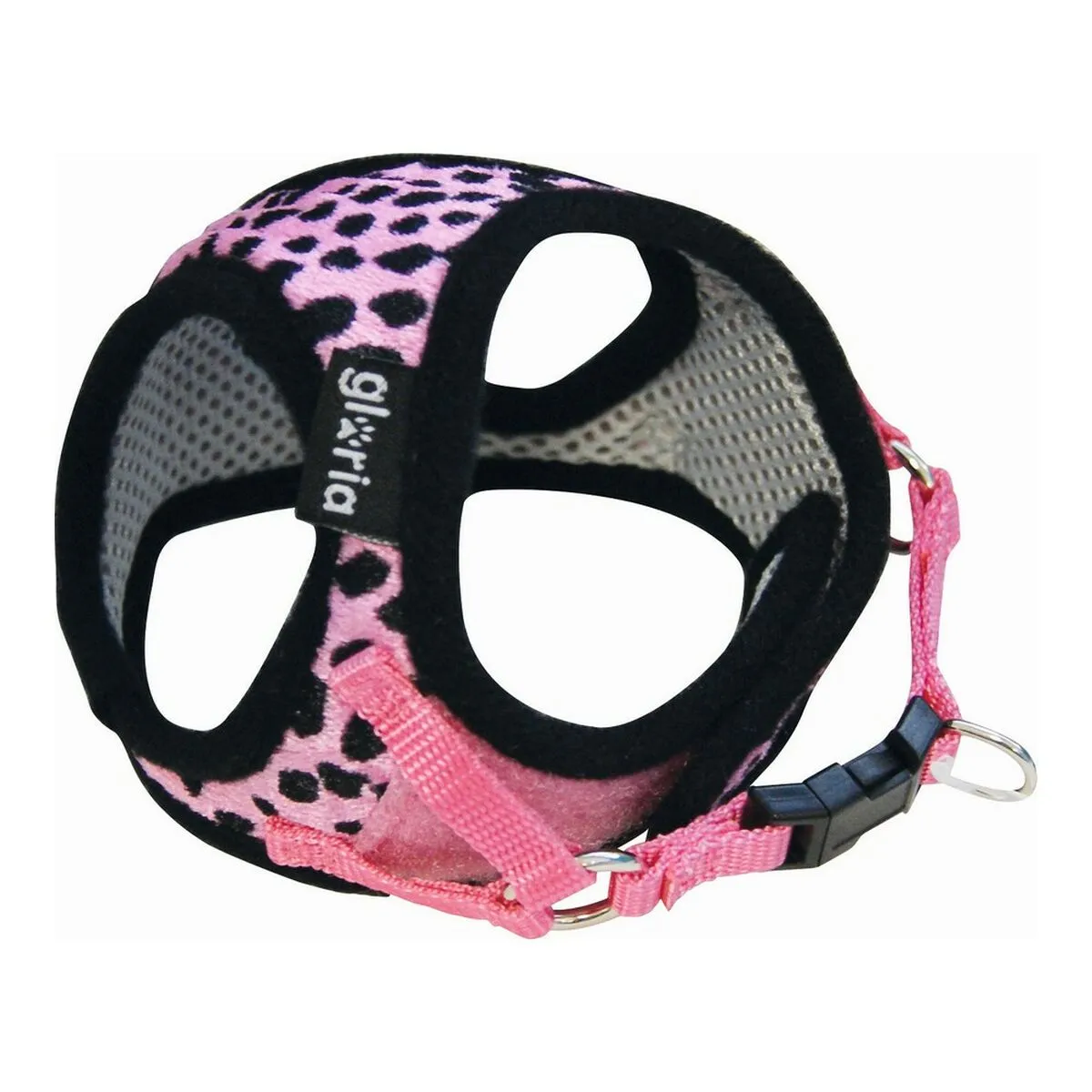 Imbracatura per Cani Gloria Leopardo 21-29 cm Rosa Taglia S