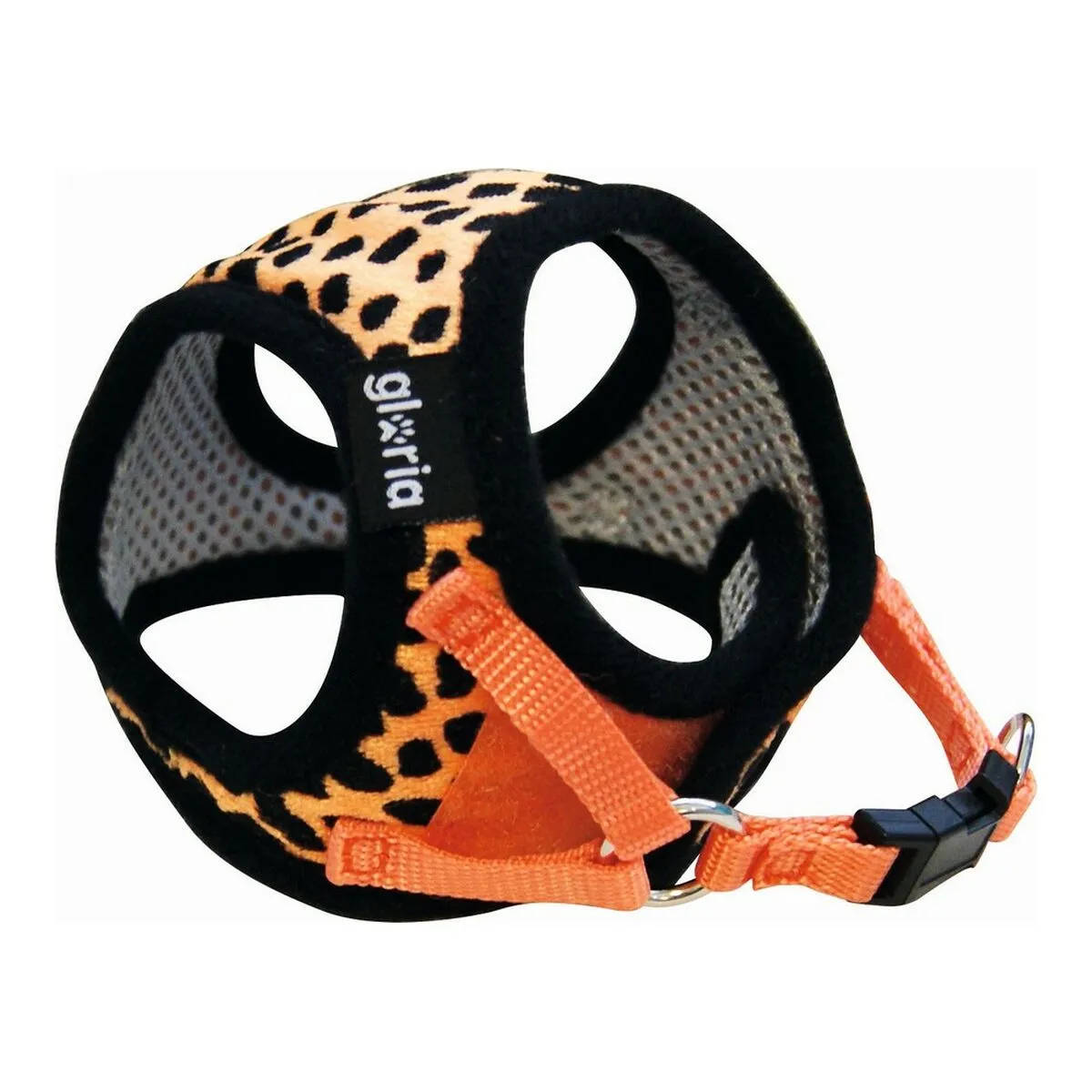 Imbracatura per Cani Gloria Leopardo M 27-35 cm Arancio