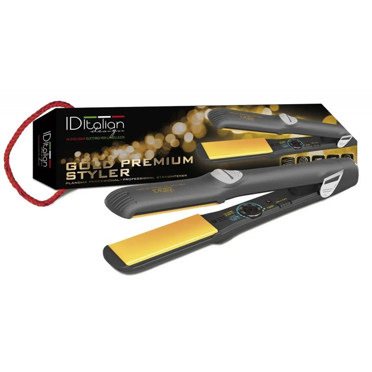 Piastra di Ceramica per Capelli Postquam Premium Styler Dorato