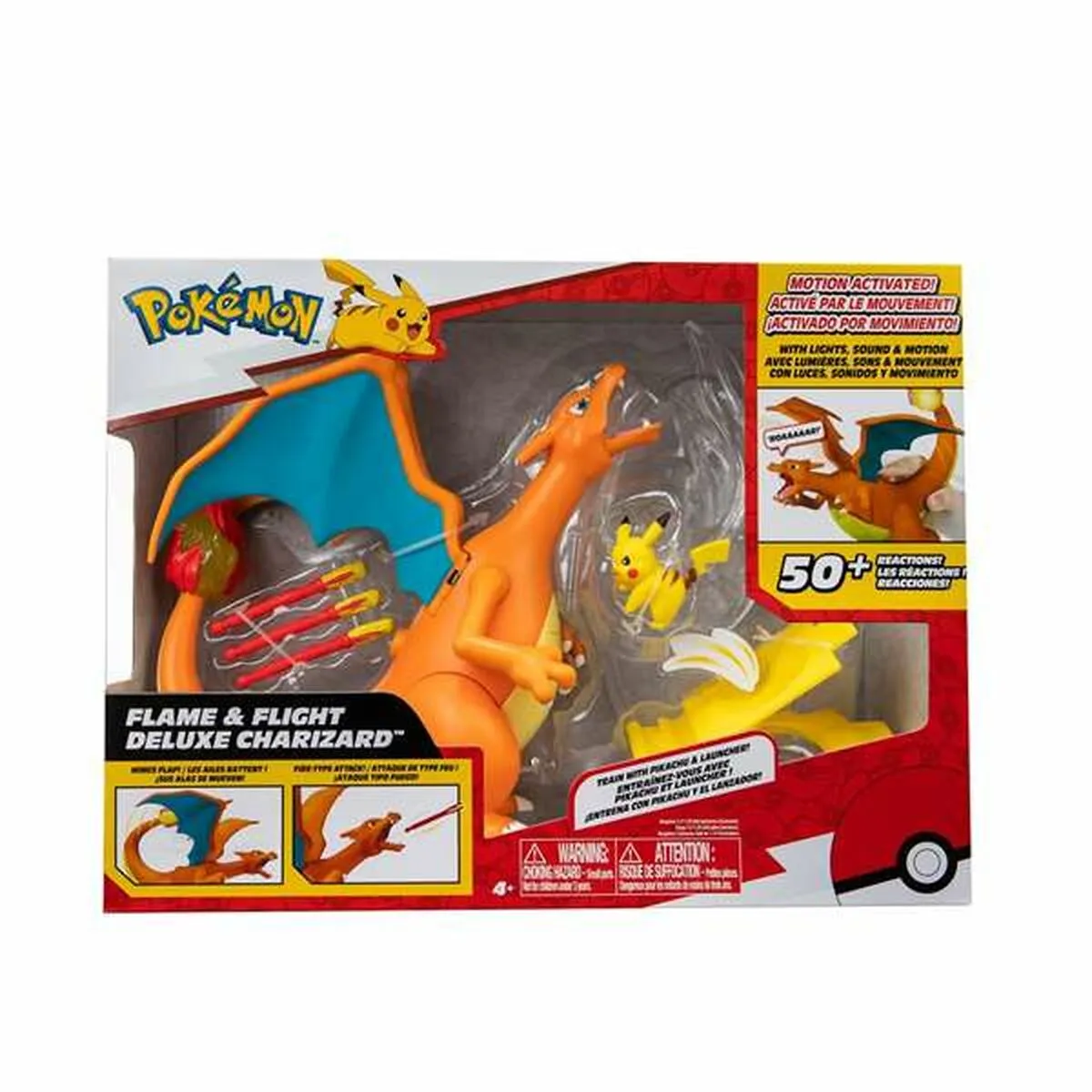 Playset Pokémon Deluxe Charizard vs Pikachu 5 Pezzi