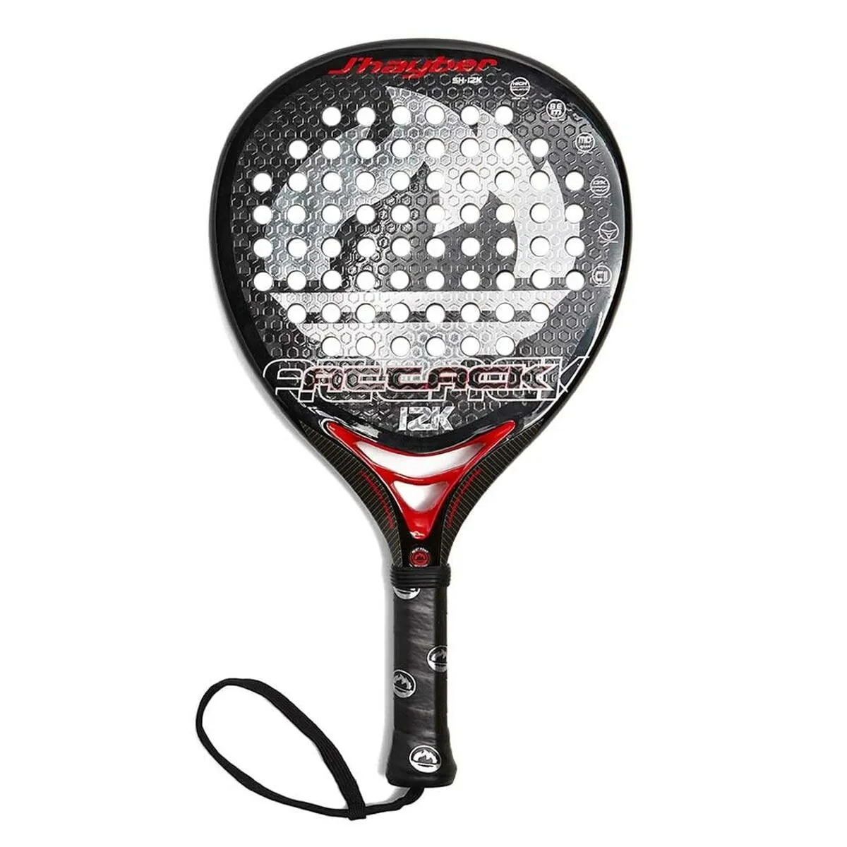 Racchetta da Padel J-Hayber  Attack 12K Nero