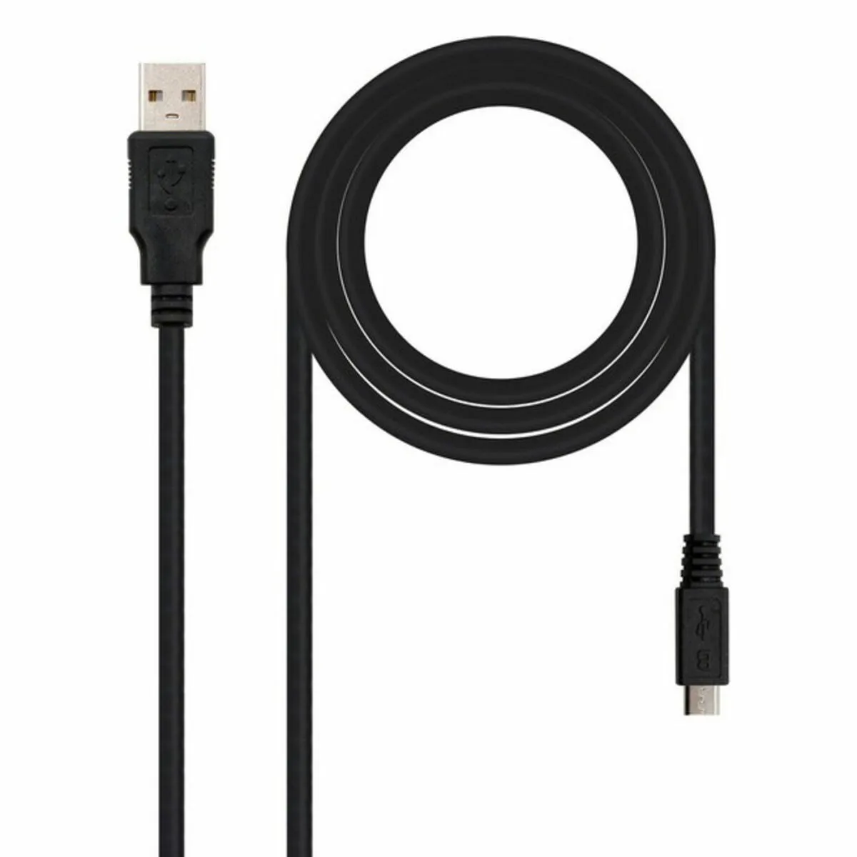 Cavo USB 2.0 A con Micro USB B NANOCABLE 10.01.0501 (1,8 m) Nero