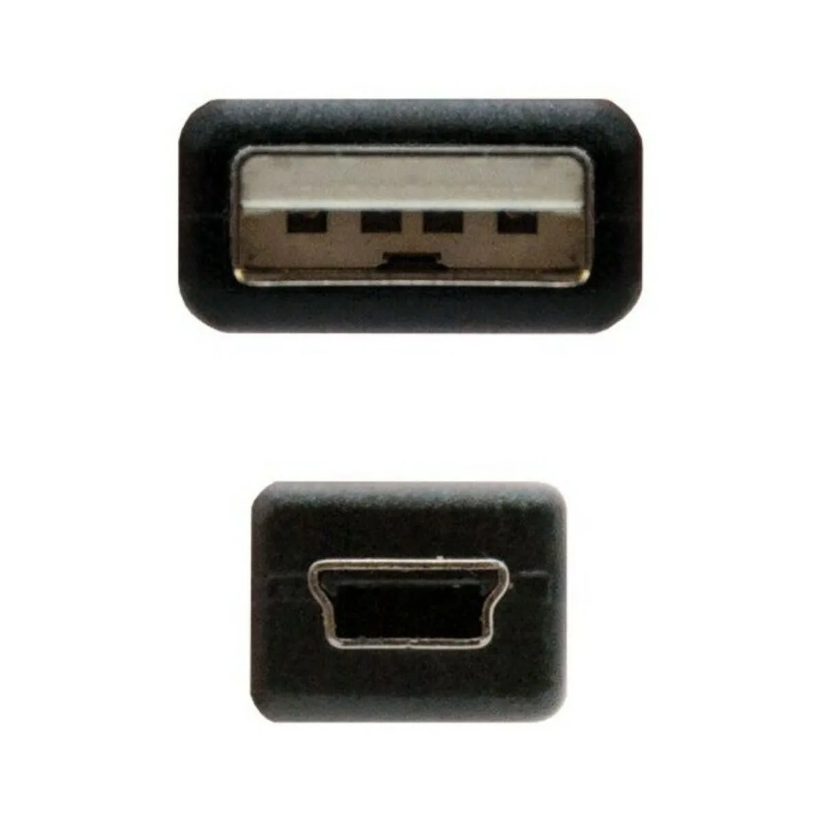 Cavo USB  con Mini USB NANOCABLE 10.01.0401 Nero (1 m)