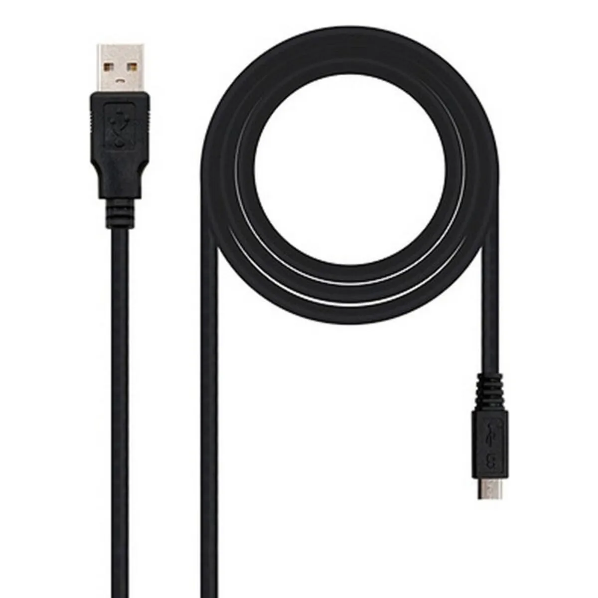 Cavo USB 2.0 A con Micro USB B NANOCABLE 10.01.0500 Nero