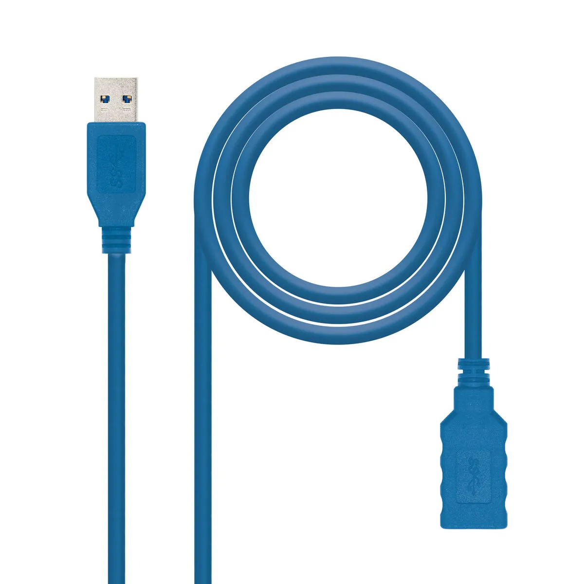 Cavo Prolunga USB NANOCABLE CABLE USB 3.0, TIPO A/M-A/H, AZUL, 2.0 M Azzurro 2 m