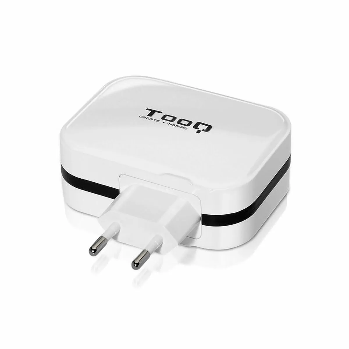 Caricabatterie da Parete TooQ TQWC-1S04WT USB x 4 34W Bianco Nero 34 W