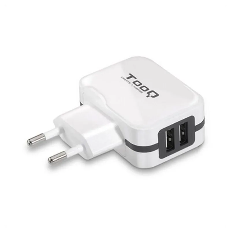 Caricabatterie da Parete TooQ AATCAT0150 USB x 2 17W Bianco