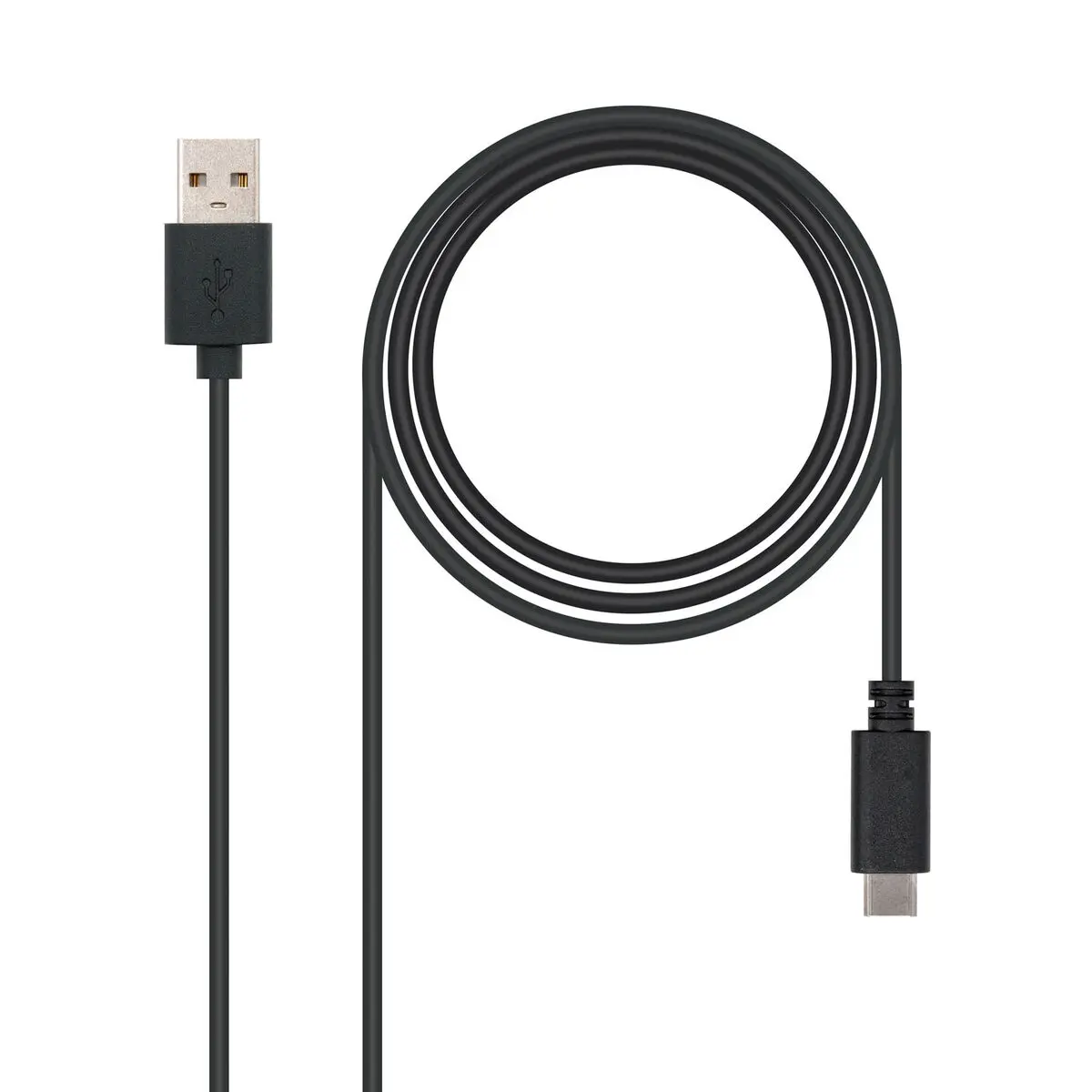 Cavo USB A con USB-C NANOCABLE USB 2.0, 0.5m Nero 50 cm