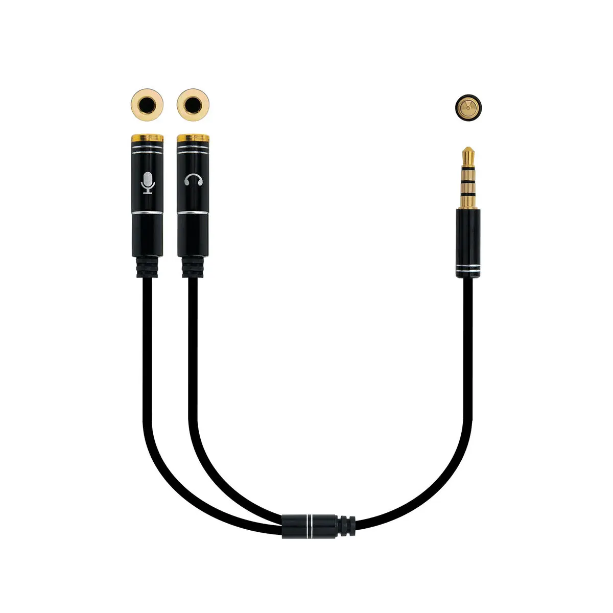 Cavo Audio Jack (3,5 mm) Divisore NANOCABLE 10.24.1202 30 cm Nero