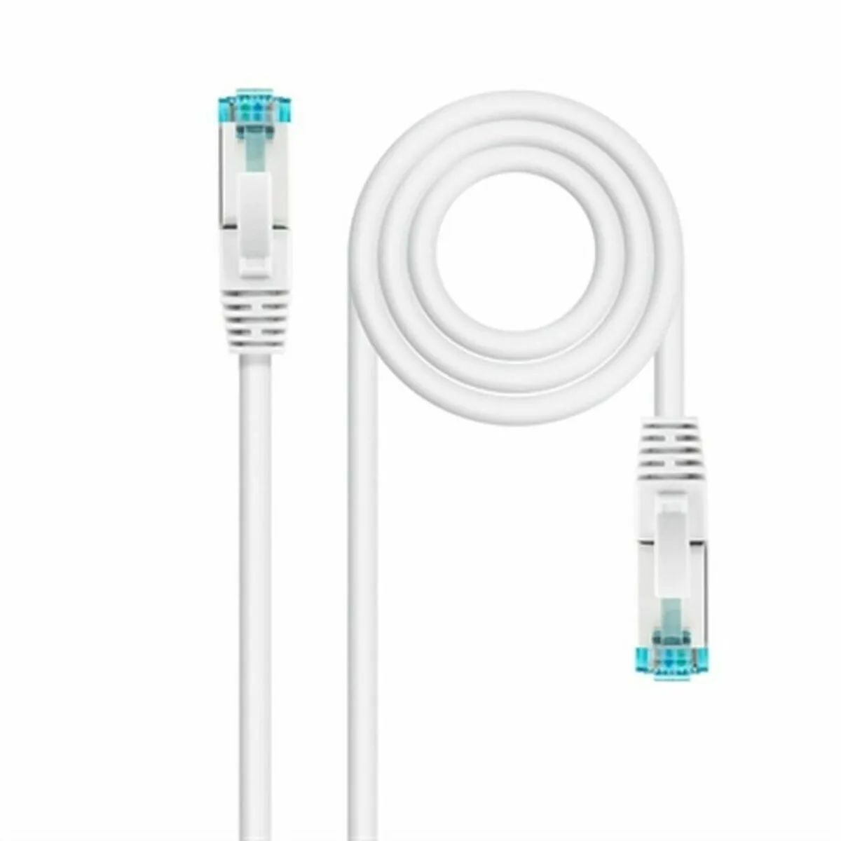 Tubo flessibile NANOCABLE Cable de Red Cat.7 600MHZ LSZH SFTP PIMF AWG26, Blanco, 50 cm 50 cm