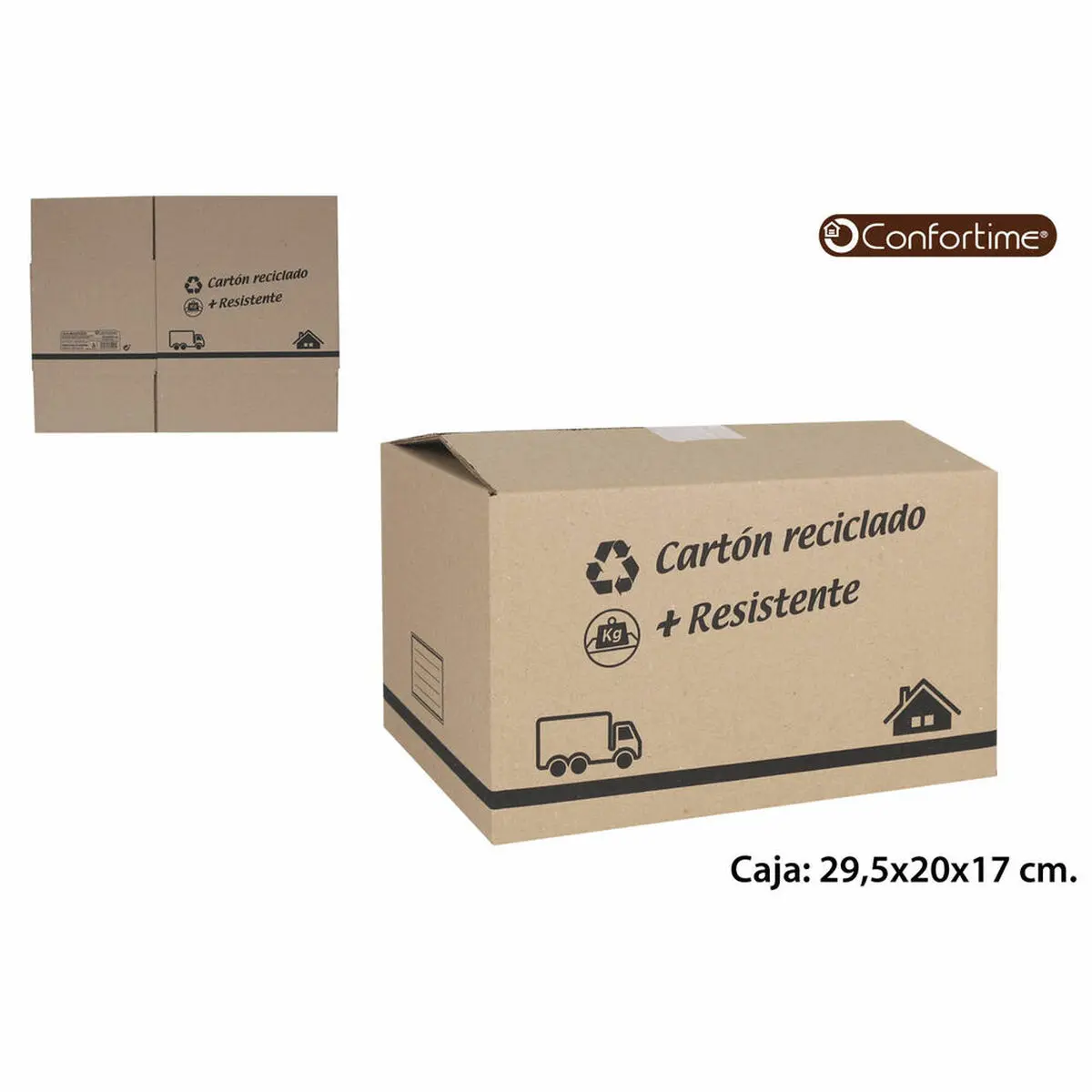 Scatola Multiuso Confortime Cartone (29,5 x 20 x 17 cm)