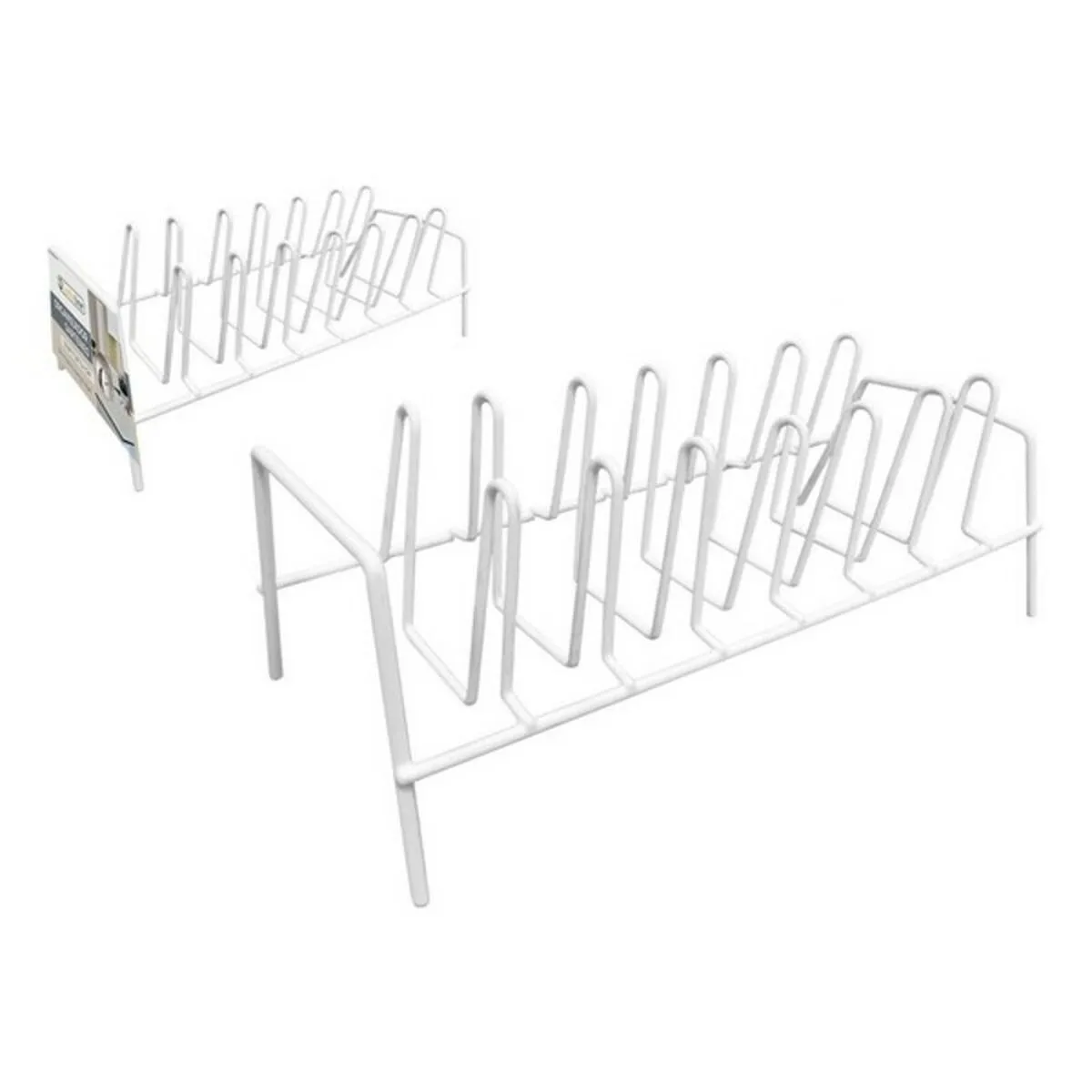 Contenitore per Sistemare le Padelle Confortime Metallo Bianco (35,8 x 17,2 x 13,4 cm)