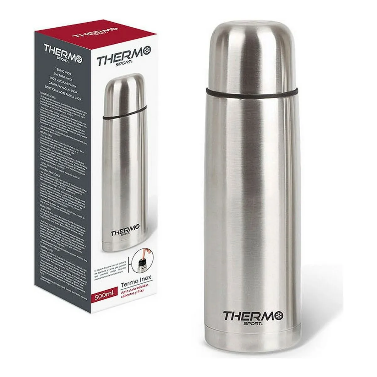 Thermos per Alimenti ThermoSport Acciaio inossidabile 500 ml 6,8 x 24,5 cm