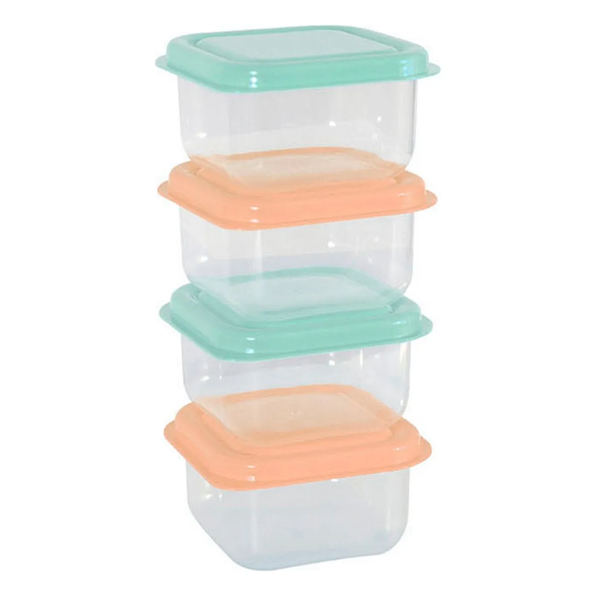 Set di 4 scatole porta pranzo 6 x 4 cm Plastica