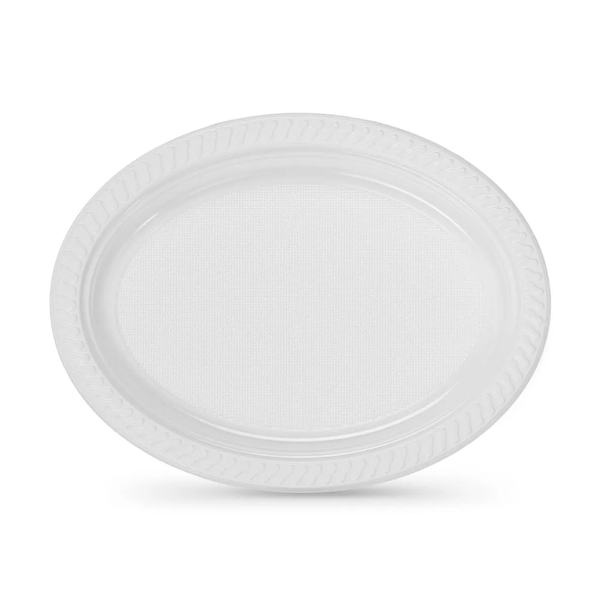 Set di piatti riutilizzabili Algon Bianco 27 x 21 cm Plastica Ovale 6 Unità