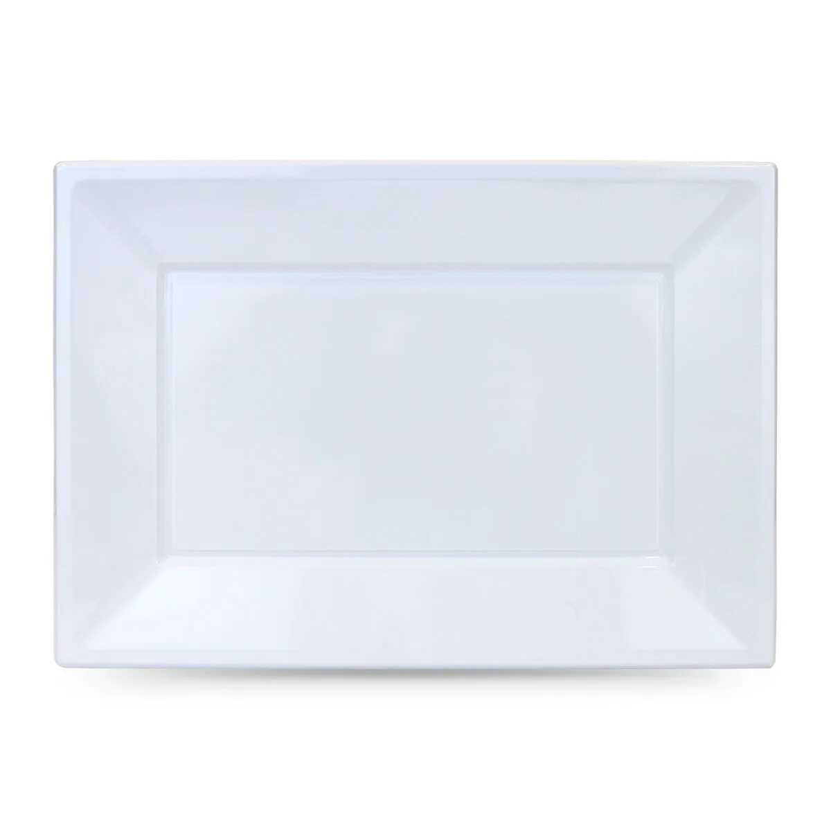 Set di piatti riutilizzabili Algon Rettangolare Bianco Plastica 33 x 23 cm 12 Unità