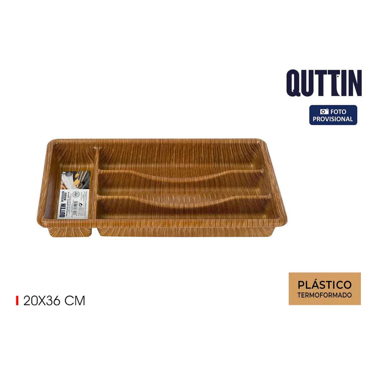 Vassoio Portaposate Quttin 20 x 36 cm Termoplastico