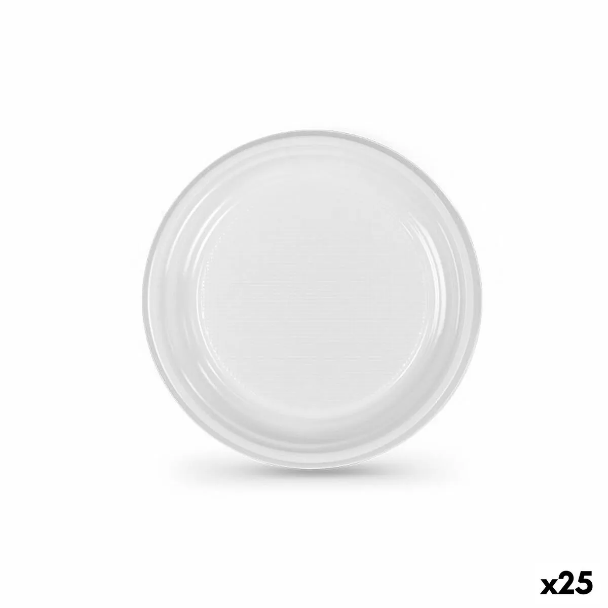 Set di piatti riutilizzabili Algon Bianco Plastica 20,5 cm (25 Unità)