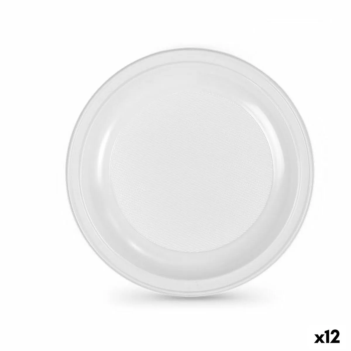 Set di piatti riutilizzabili Algon Bianco Plastica 28 cm (12 Unità)