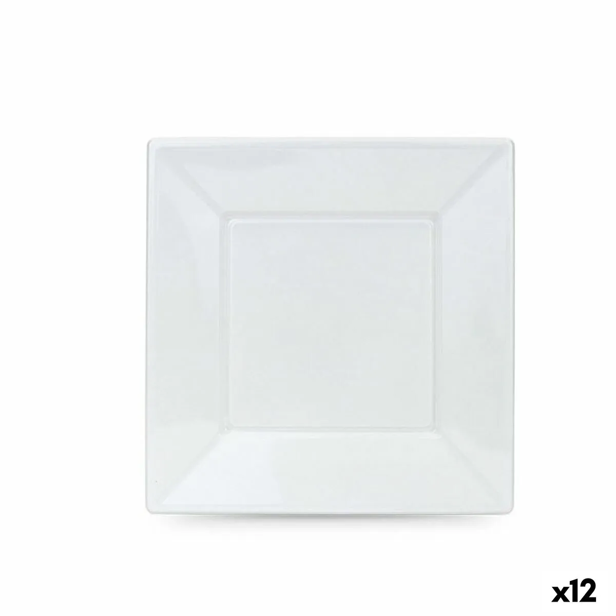 Set di piatti riutilizzabili Algon Bianco Plastica 23 cm (12 Unità)