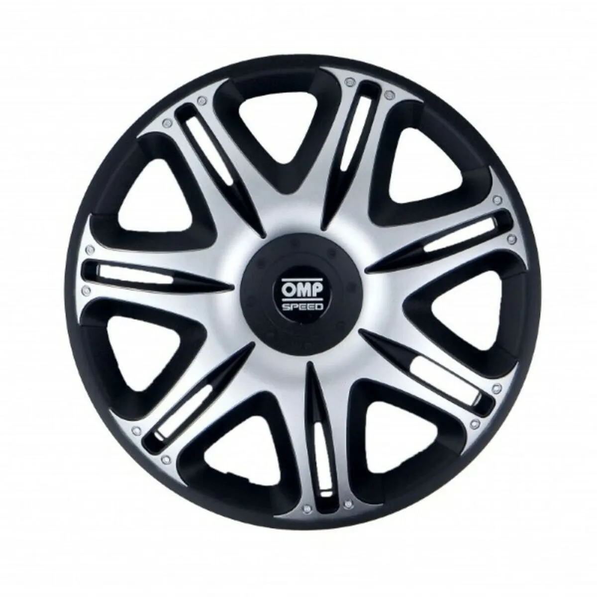 Copri Cerchioni OMP Ghost Speed Argentato Nero 14"