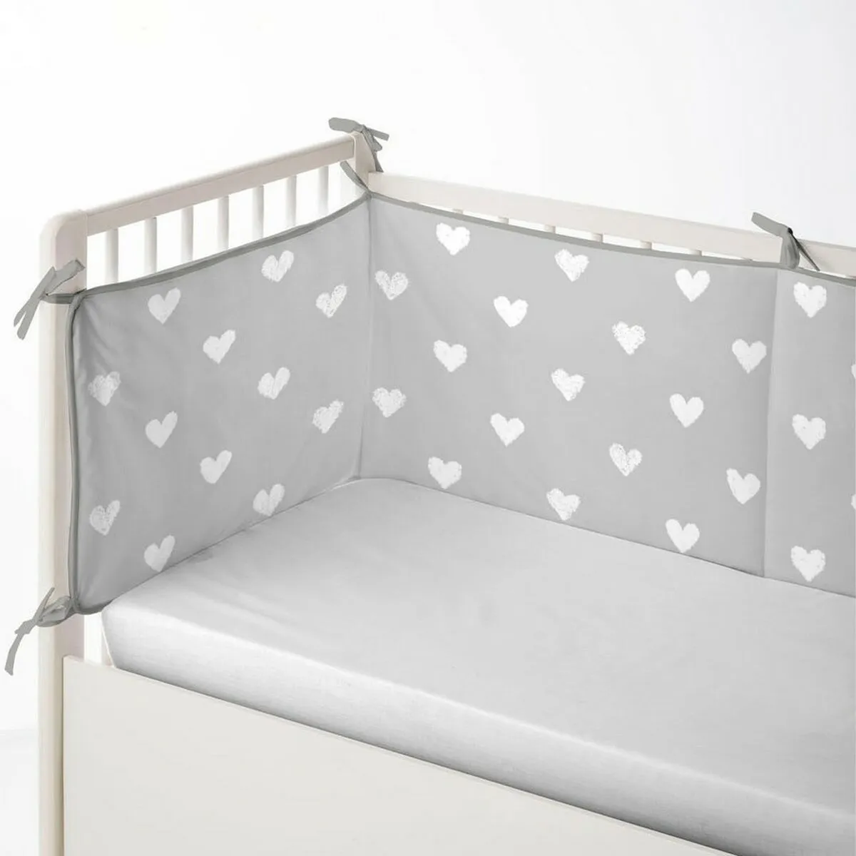 Paracolpi per culla Cool Kids Hearts (60 x 60 x 60 + 40 cm)