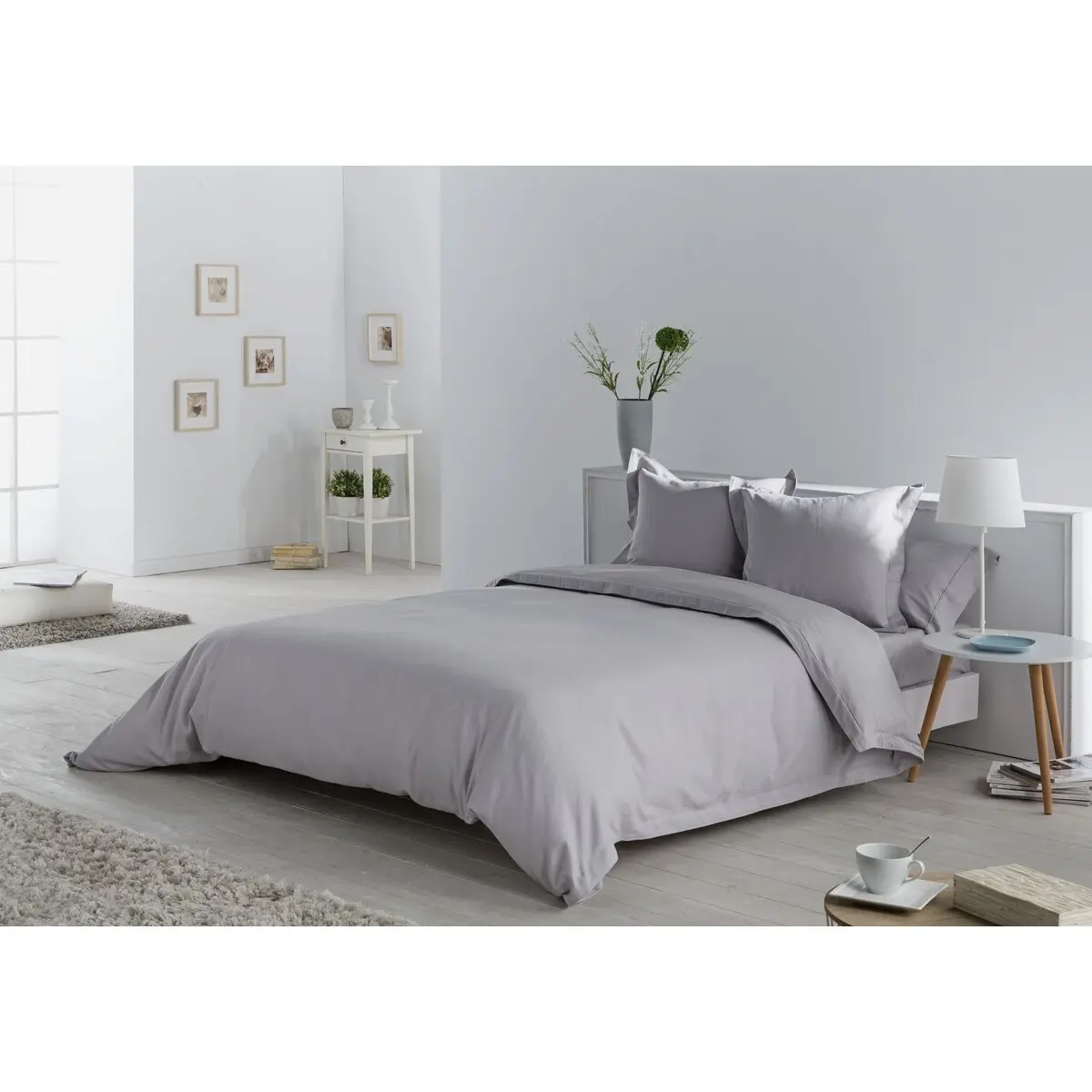 Set di copripiumino Alexandra House Living Espiga Grigio Perla Osimano 6 Pezzi