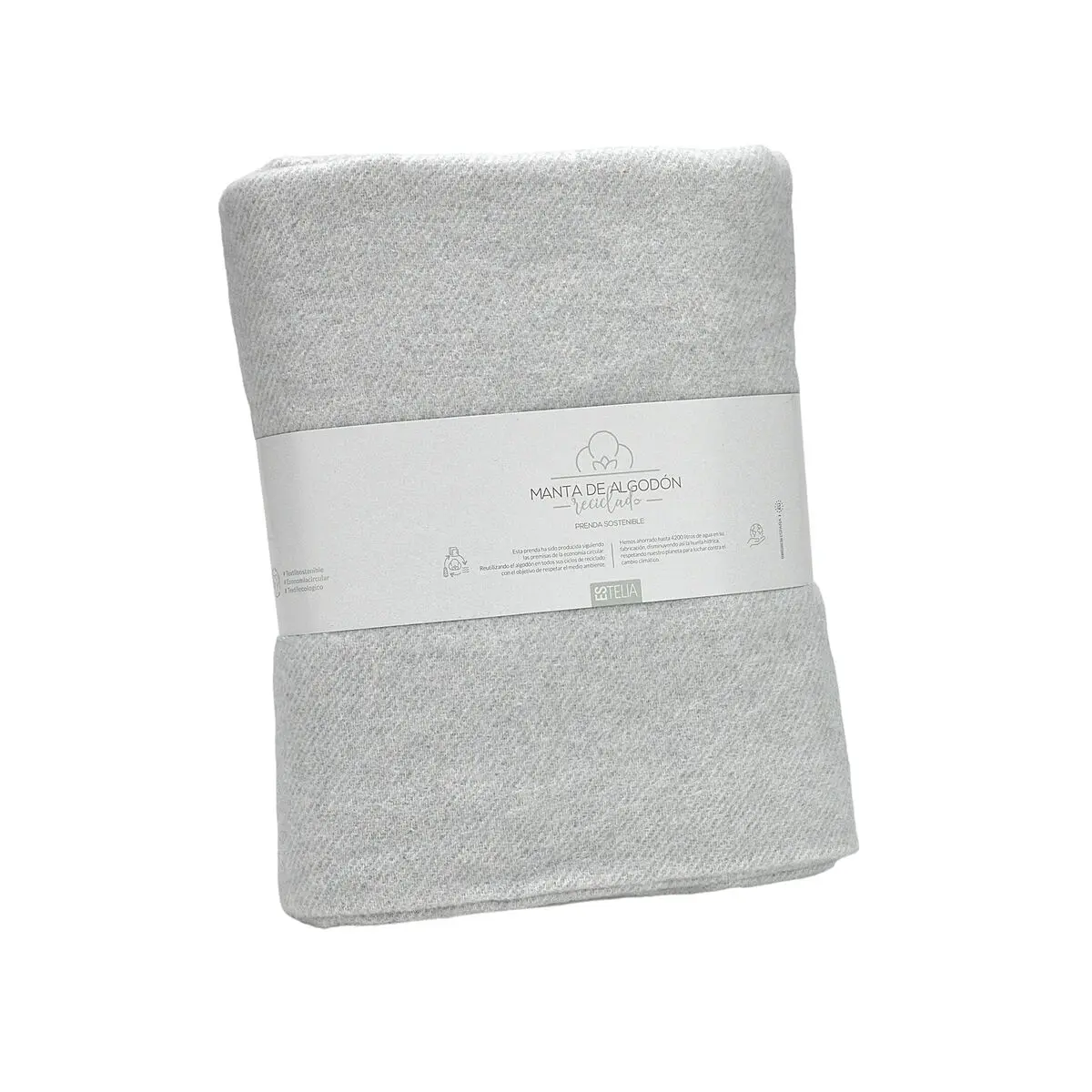 Coperta Alexandra House Living Lares Grigio Perla 125 x 180 cm