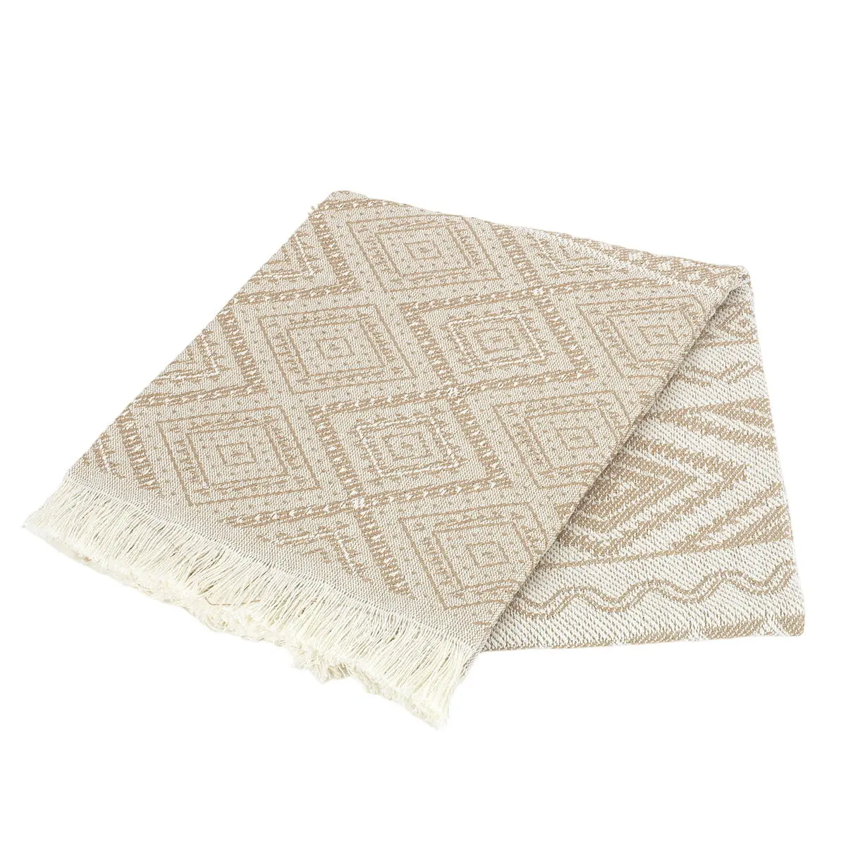 Coperta Alexandra House Living Tunez Beige 125 x 180 cm