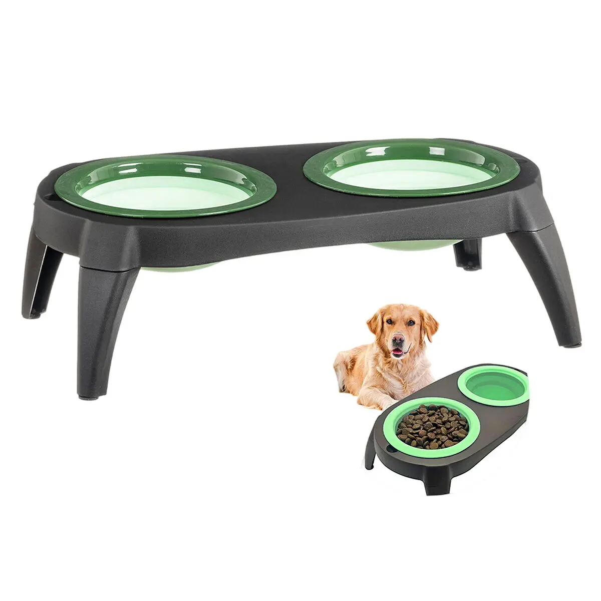 Ciotola per cani Caison Silicone 39 x 21 x 13 cm Doppia