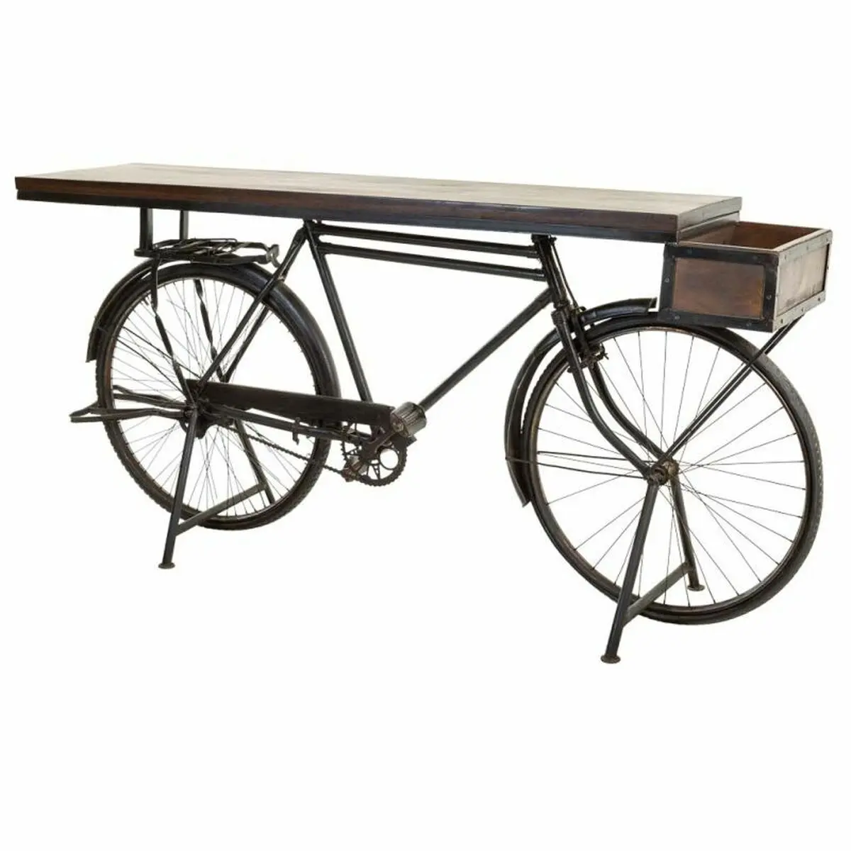 Ingresso Alexandra House Living Bike Marrone Nero Ferro Legno di mango 50 x 90 x 198 cm