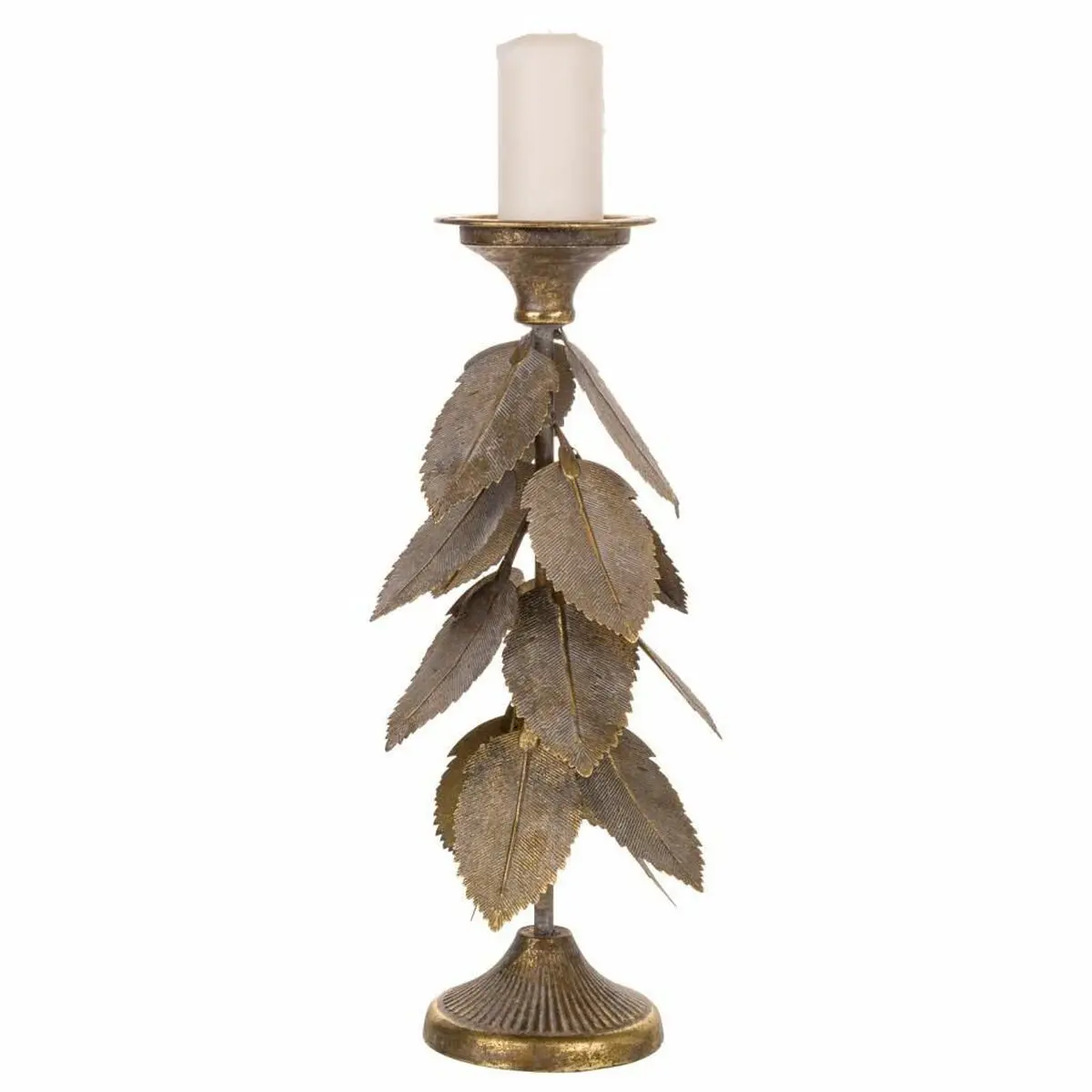 Candelabro Alexandra House Living Dorato Ferro 19 x 43 x 19 cm Fogli