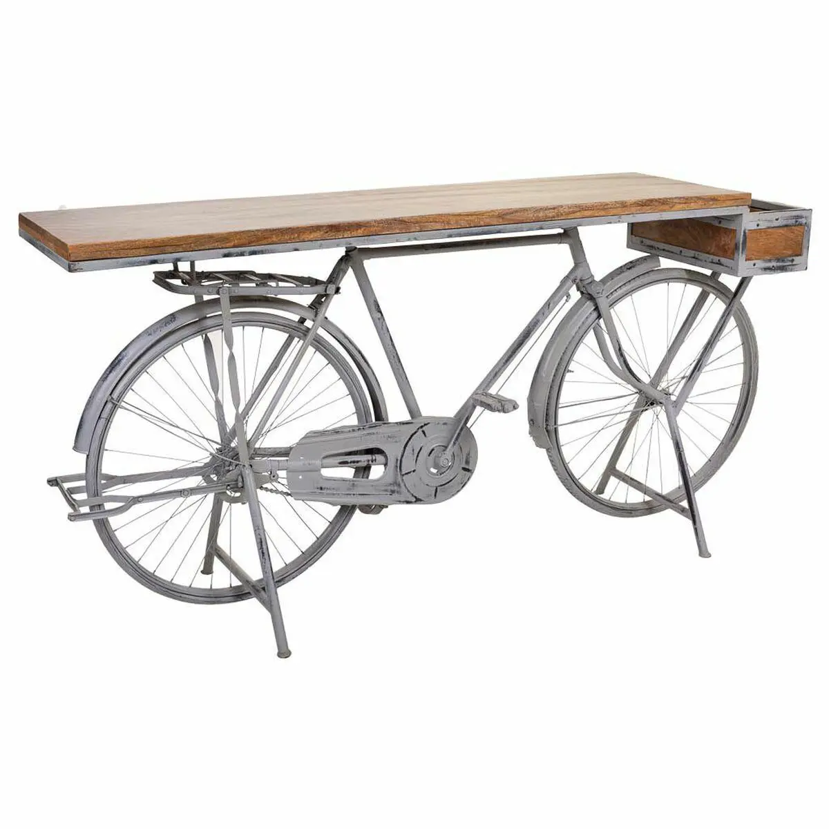 Ingresso Alexandra House Living Bike Argentato Legno Ferro 50 x 94 x 198 cm