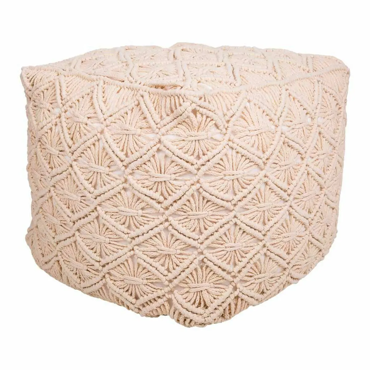 Puff Alexandra House Living Crema polistirene 45 x 40 x 45 cm