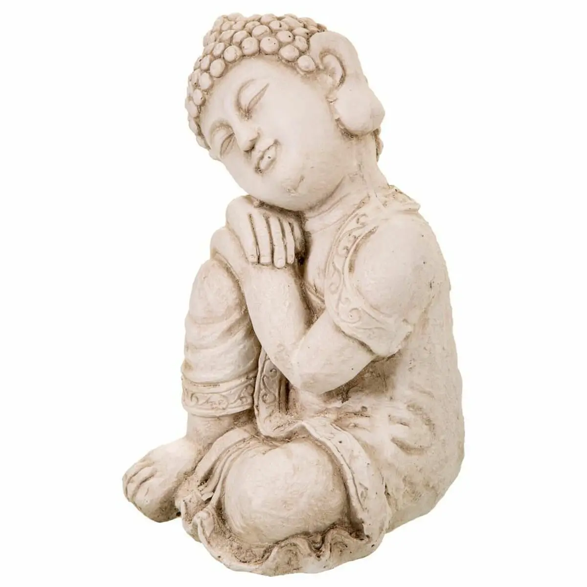 Statua Decorativa Alexandra House Living Grigio Poliresina Buddha 25 x 34 x 25 cm